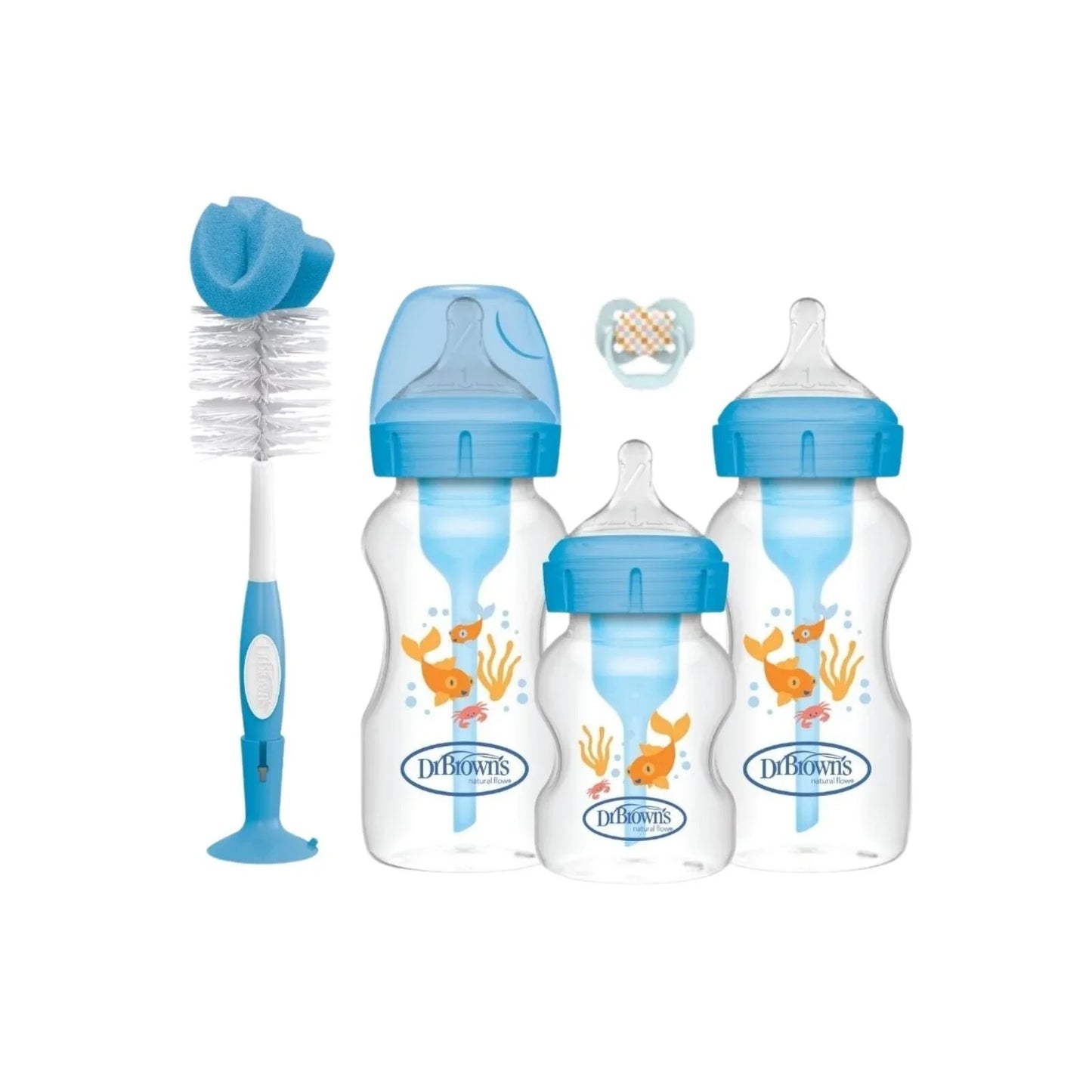 Dr. Brown's Natural Flow Options+ Anti-Colic Baby Bottle Gift Set - Blue