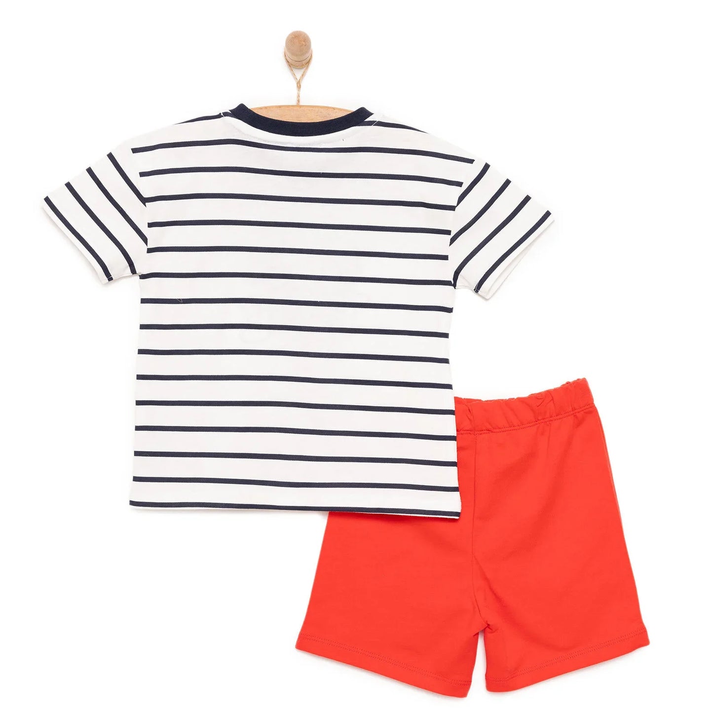 HelloBaby Motto Boy Boy Tshirt-Short - Ecru