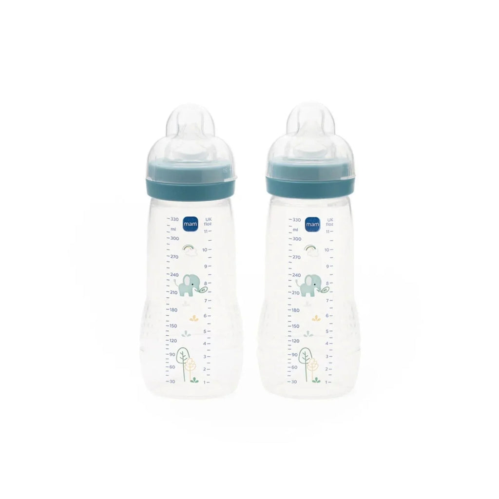 MAM Easy Active Bottle 330ml Pack of 2 - Blue Assorted