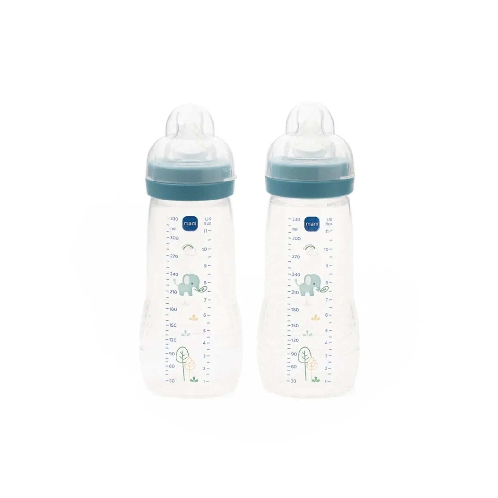 MAM Easy Active Bottle 330ml Pack of 2 - Blue Assorted