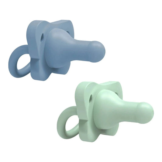 Dr. Brown's One Piece Silicone Soother 0+ months Pack of 2 - Blue