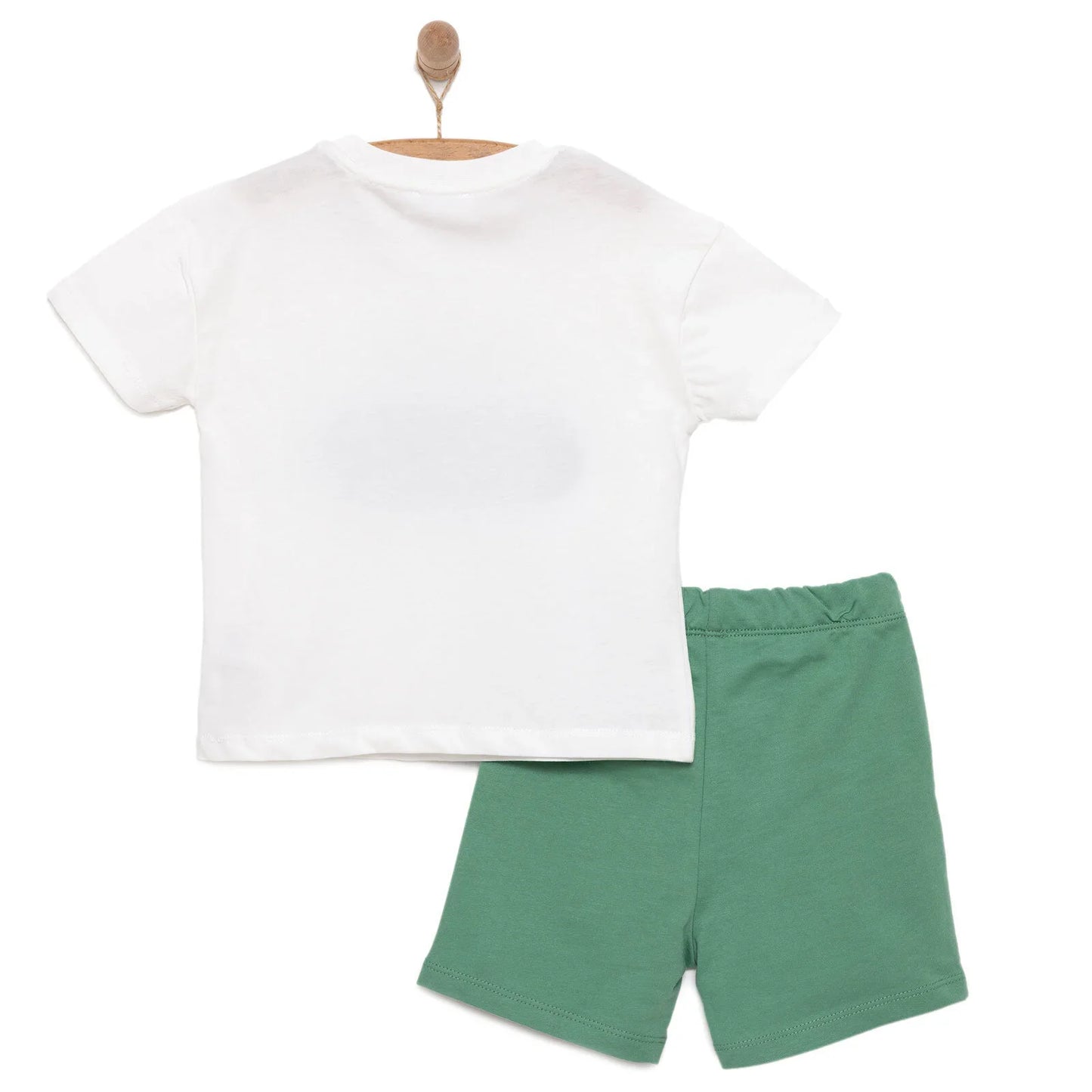 HelloBaby Motto Boy T-shirt & Short - White