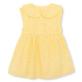 HelloBaby Girls Dress Buttoned Ditsy Flower Peter Pan Collar Short Sleeve - Yellow