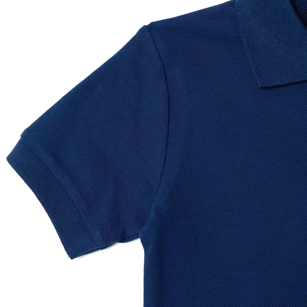 HelloBaby Boys T-shirt Buttoned Smart Line Polo Collar Short Sleeve - Navy Blue