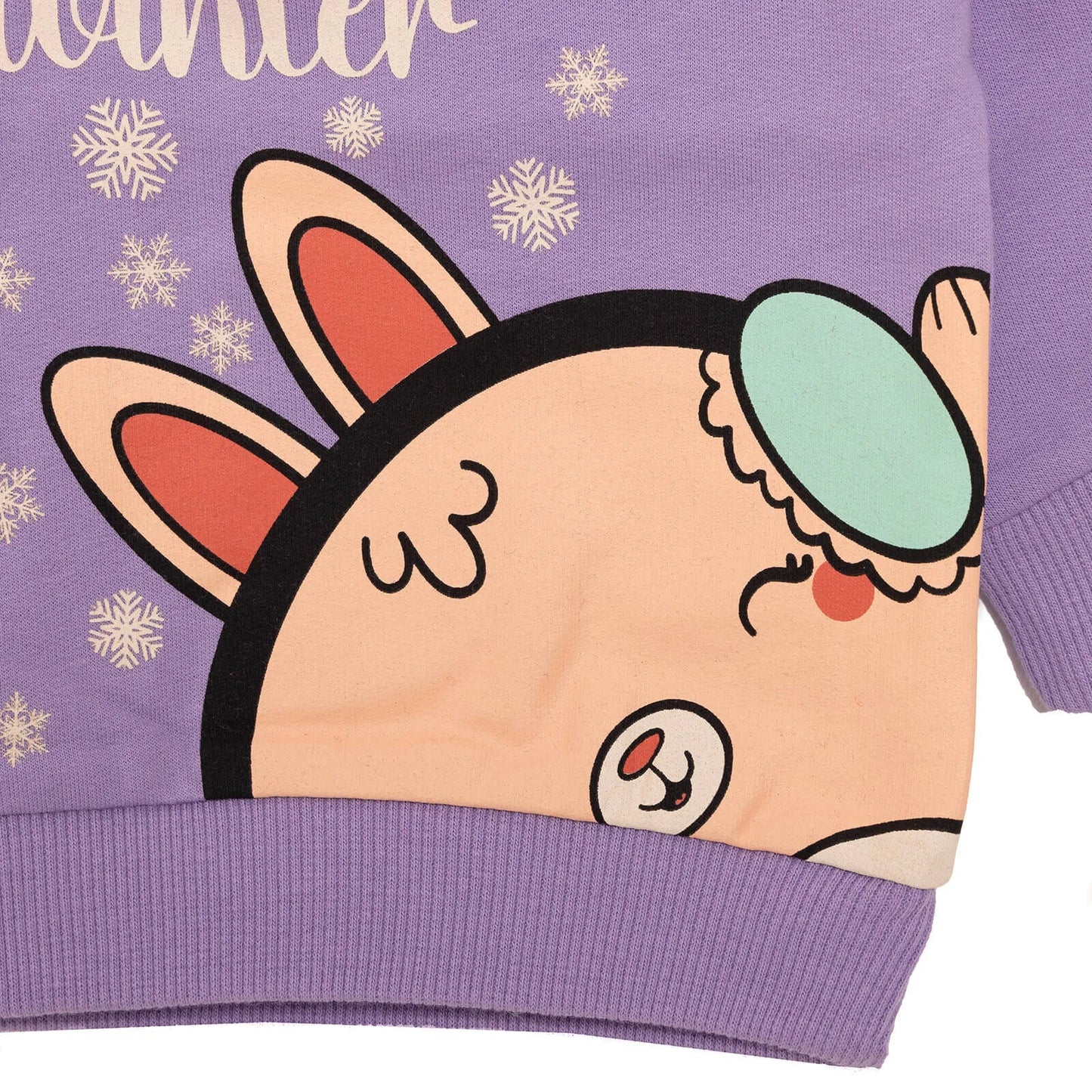 HelloBaby Baby Girl Animal Printed Sweatshirt - Purple