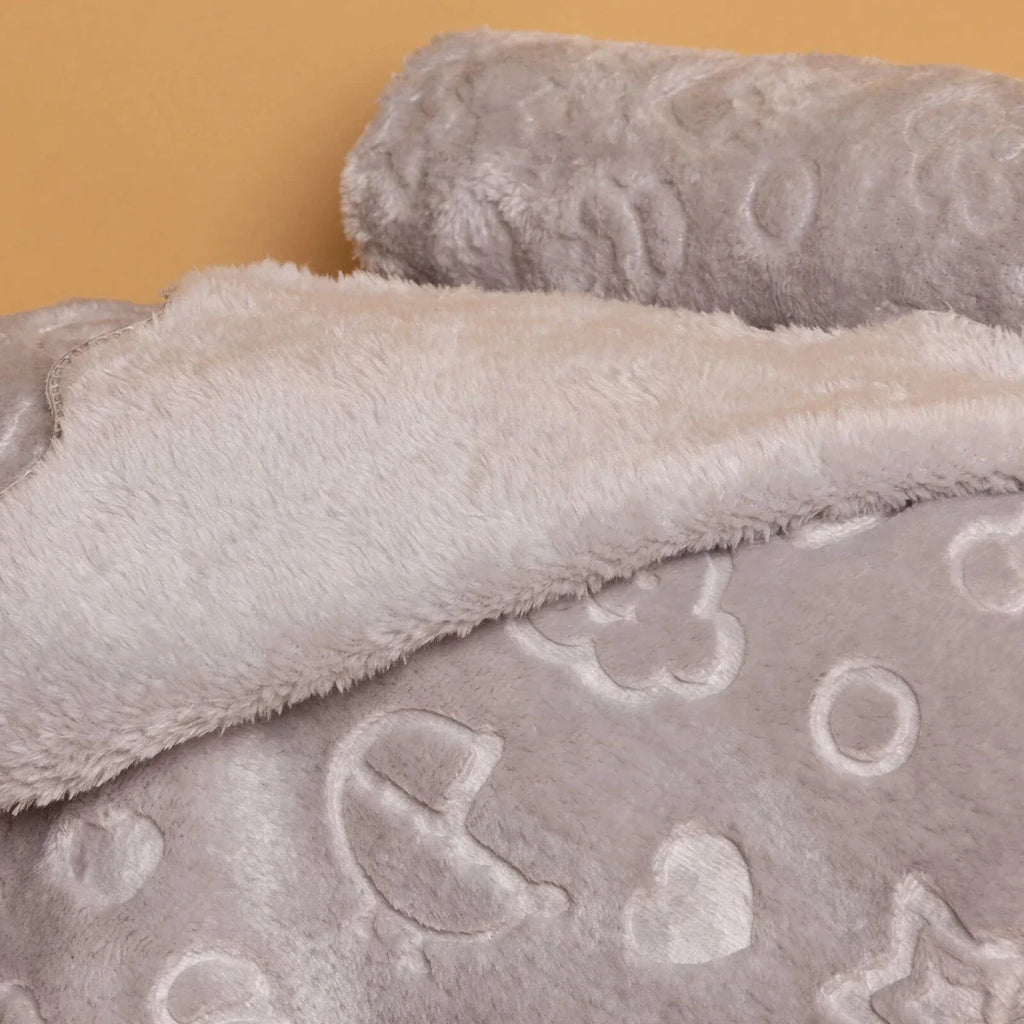 Little Dreams Unisex Plush Blankets - Grey