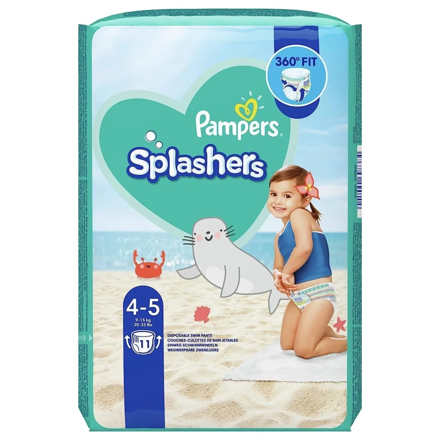 Pampers Splashers Baby Shark Maxi Size 4 - 11 nappies