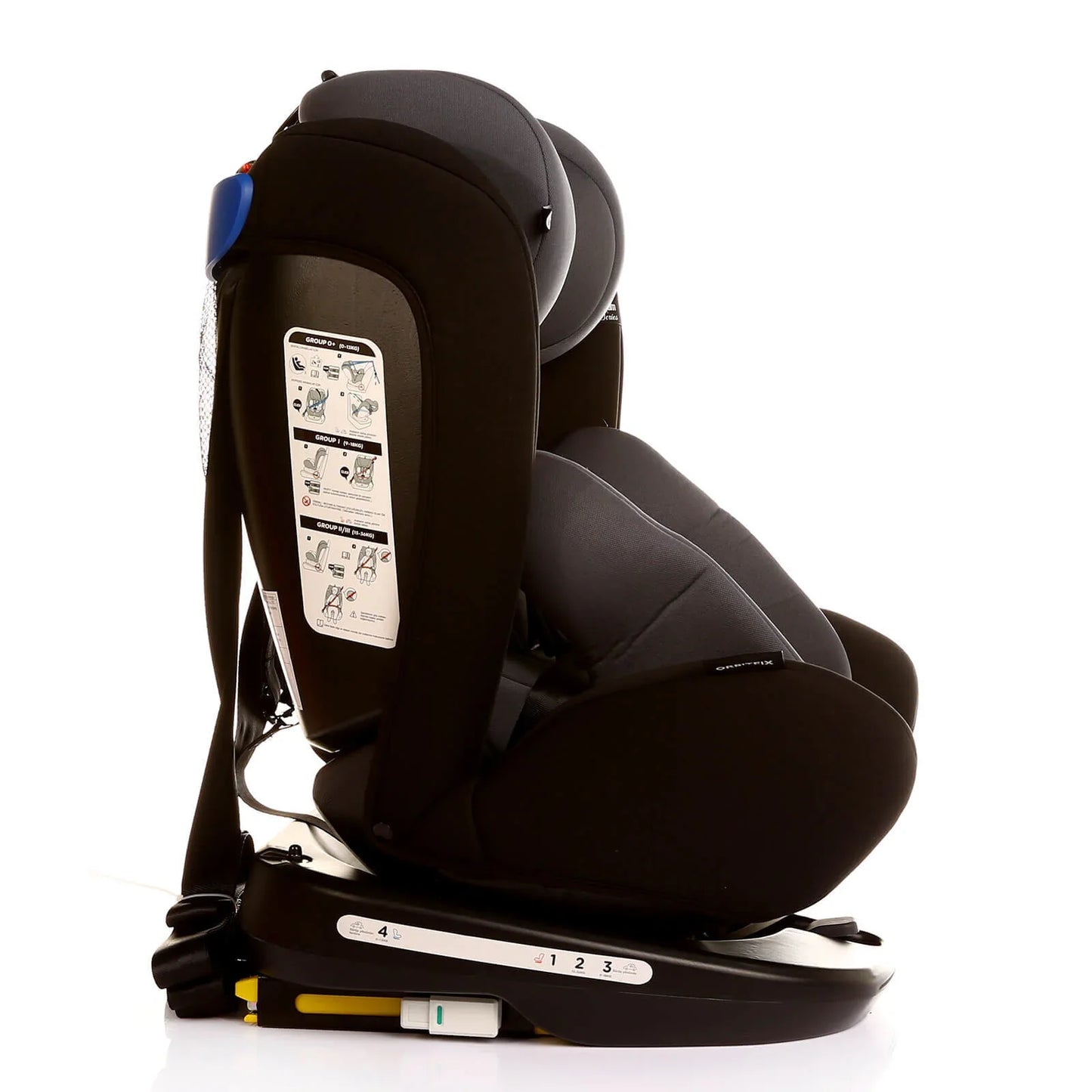 baby plus Orbitfix Group 0+/1/2/3 (Birt to 12 Years) Car Seat - Black Grey