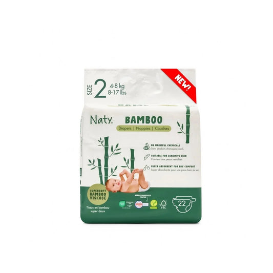 Naty Bamboo Viscose Baby Nappies Size 2 - 22 nappies
