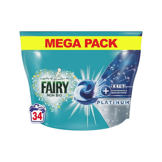 Fairy Platinum Stain Remover Non Bio Pods for Sensitive Skin 34 Washes