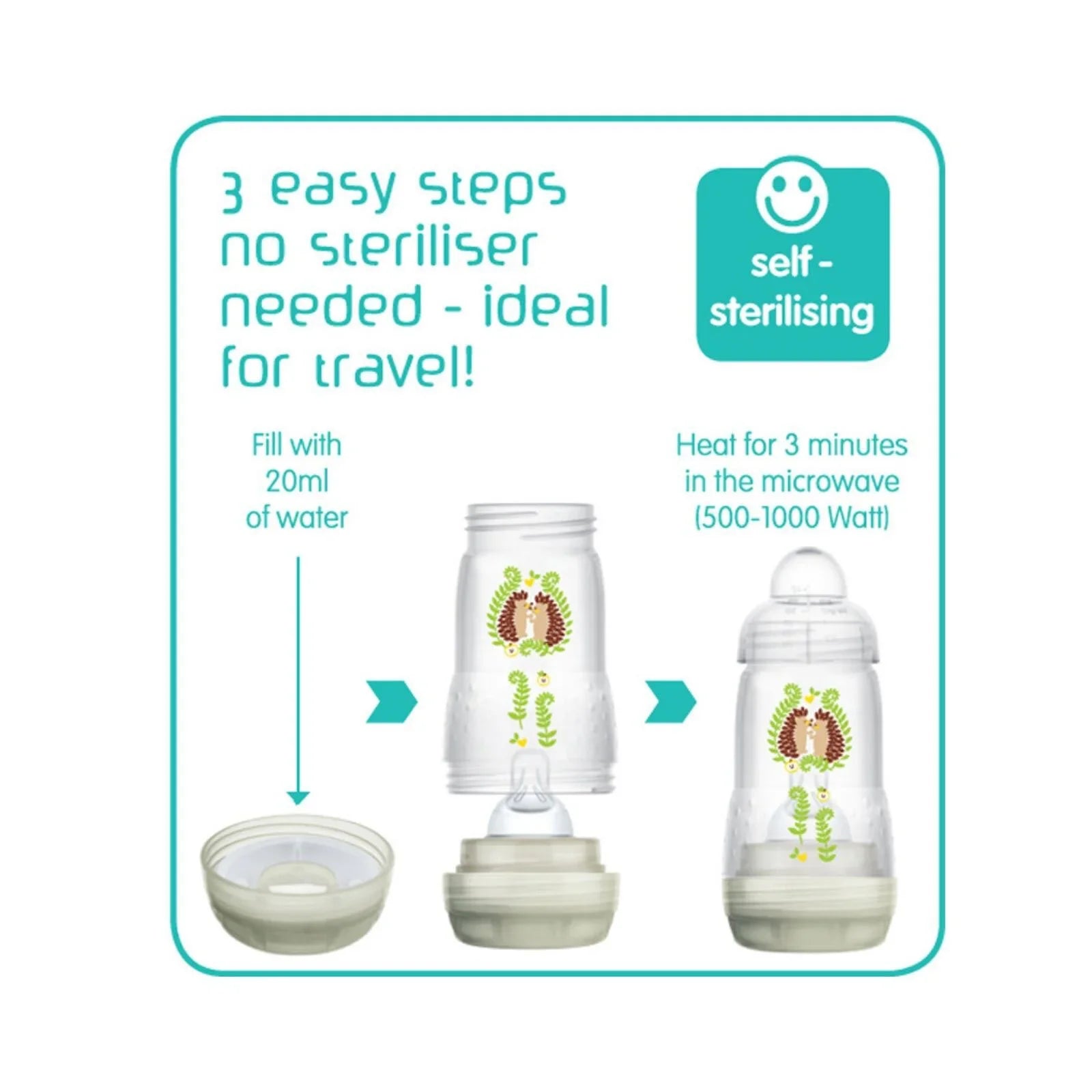 MAM Easy Start Anti-Colic Bottle 160ml Pack of 3 - Lilac