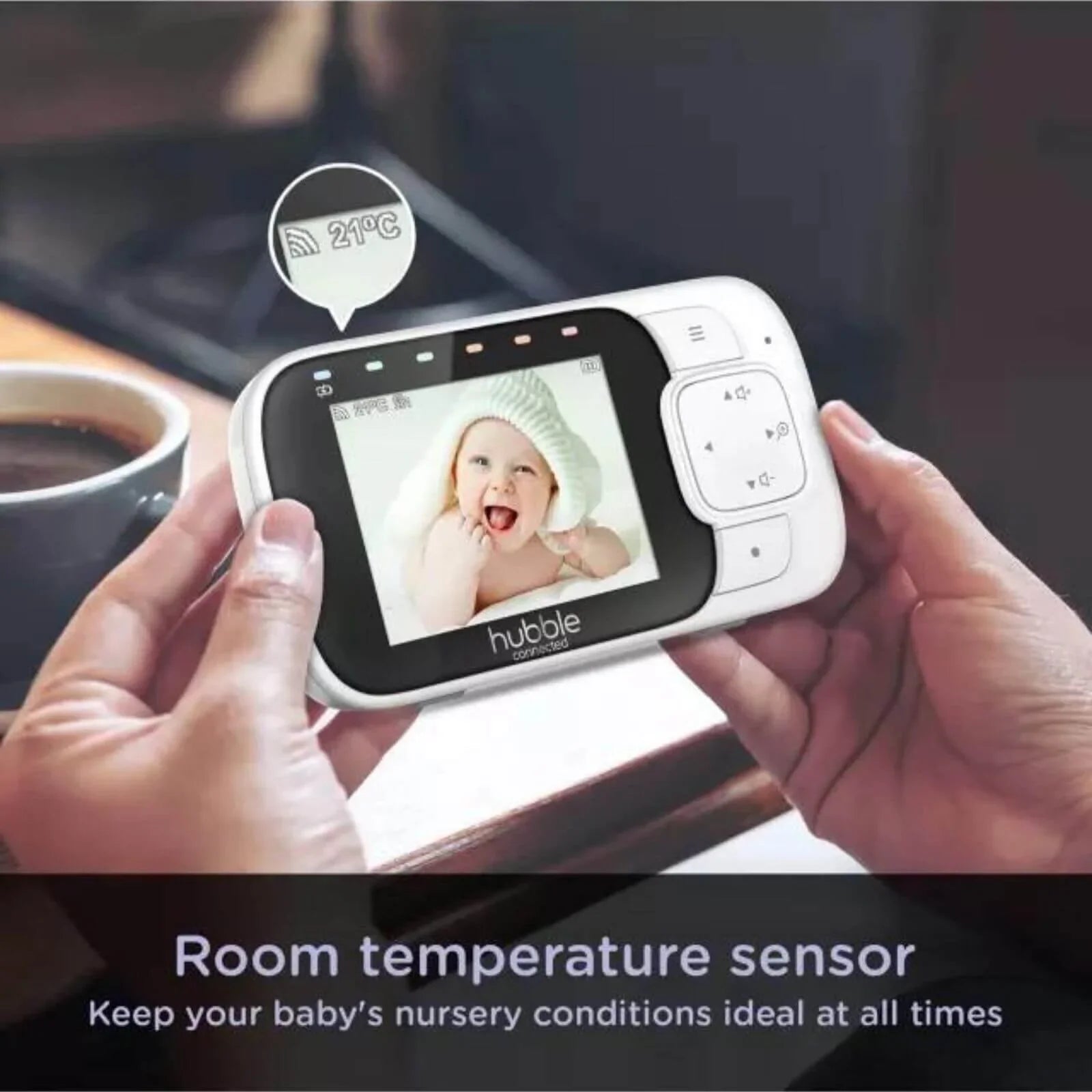 Hubble Nursery Pal Essentials 2.8" Video Baby Monitor White