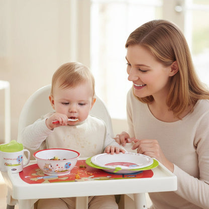 Jane 8 Piece Childs Crockery Set with Thermal Dish, Les Pommes