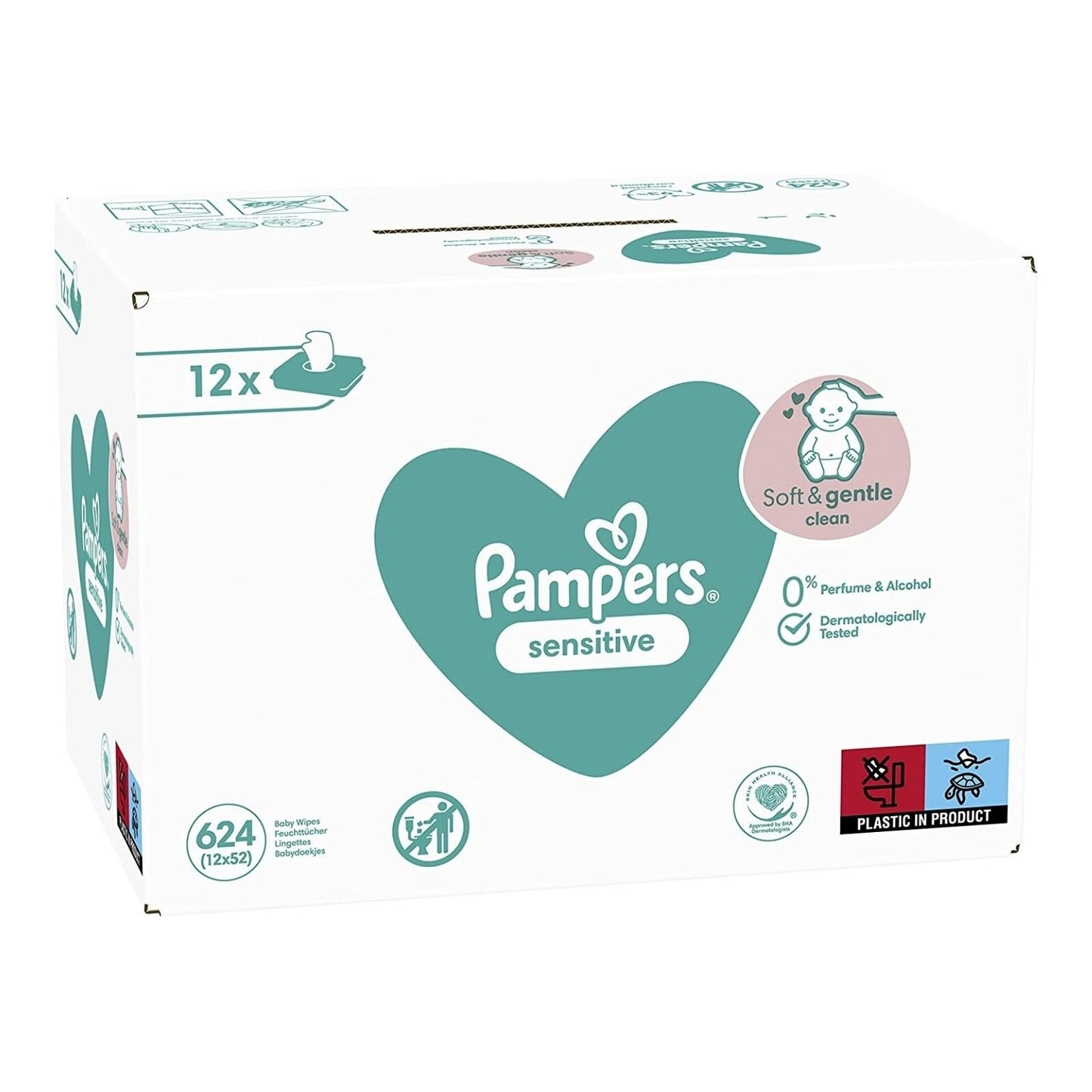 Pampers Baby Wipes Sensitive 12x52 pcs