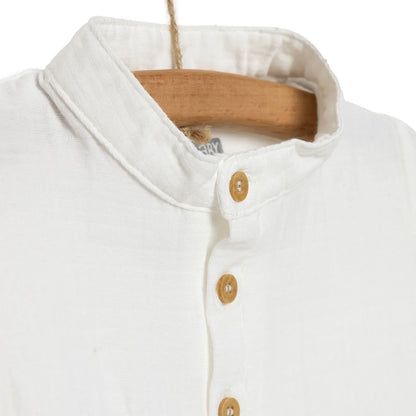 HelloBaby Baby Boy Short Sleeve Shirt Body - White