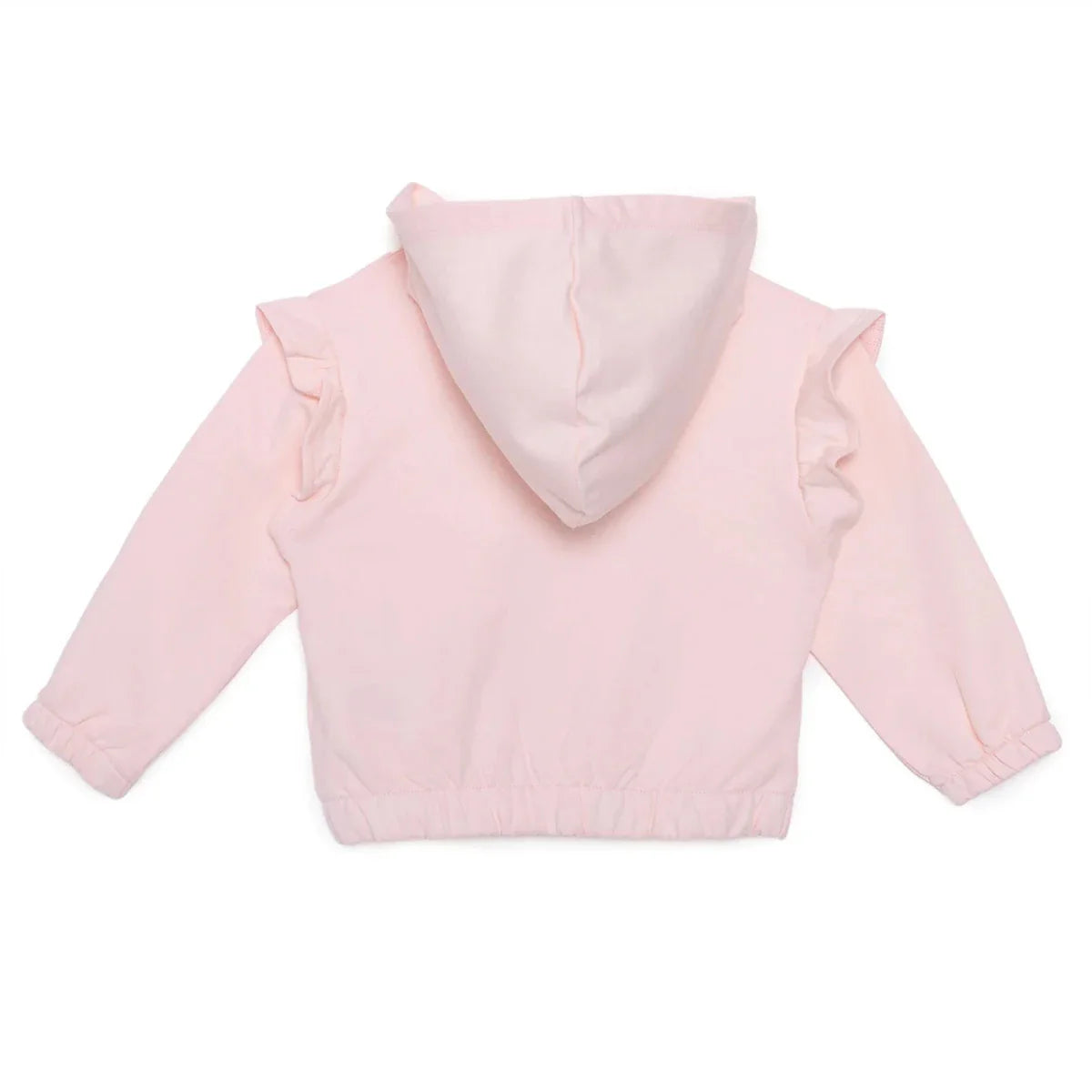 HelloBaby Girls Hooded Cardigan Crew Neck Long Sleeve - Pink