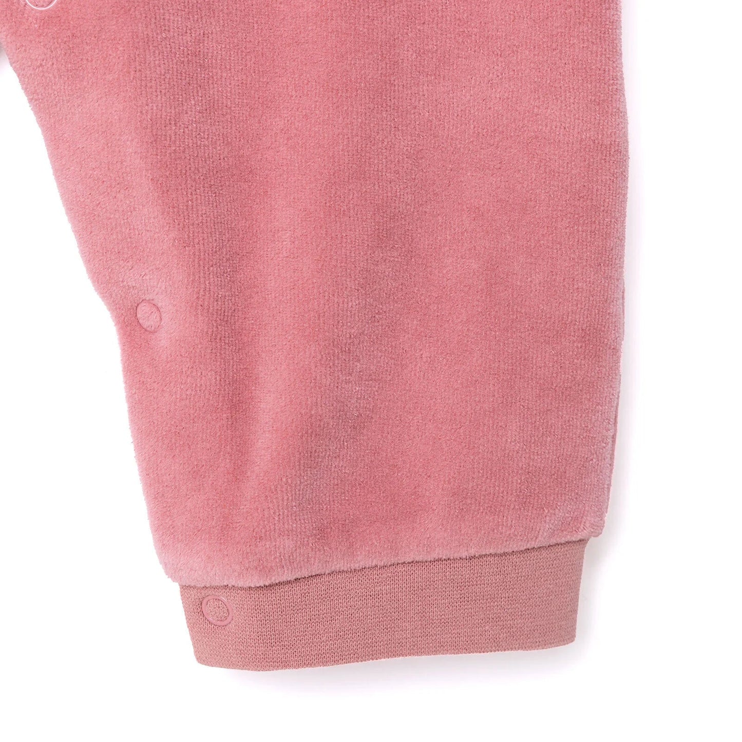 HelloBaby Newborn Velvet Footlesss Jumpsuit - Dark Pink