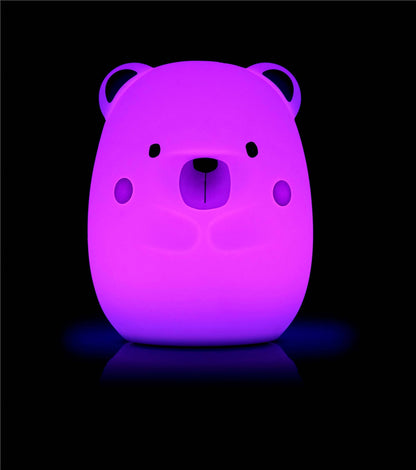 Jane Yum Bear Big Silicone Night Light – Rechargeable, Colour-Changing Sensory Lamp