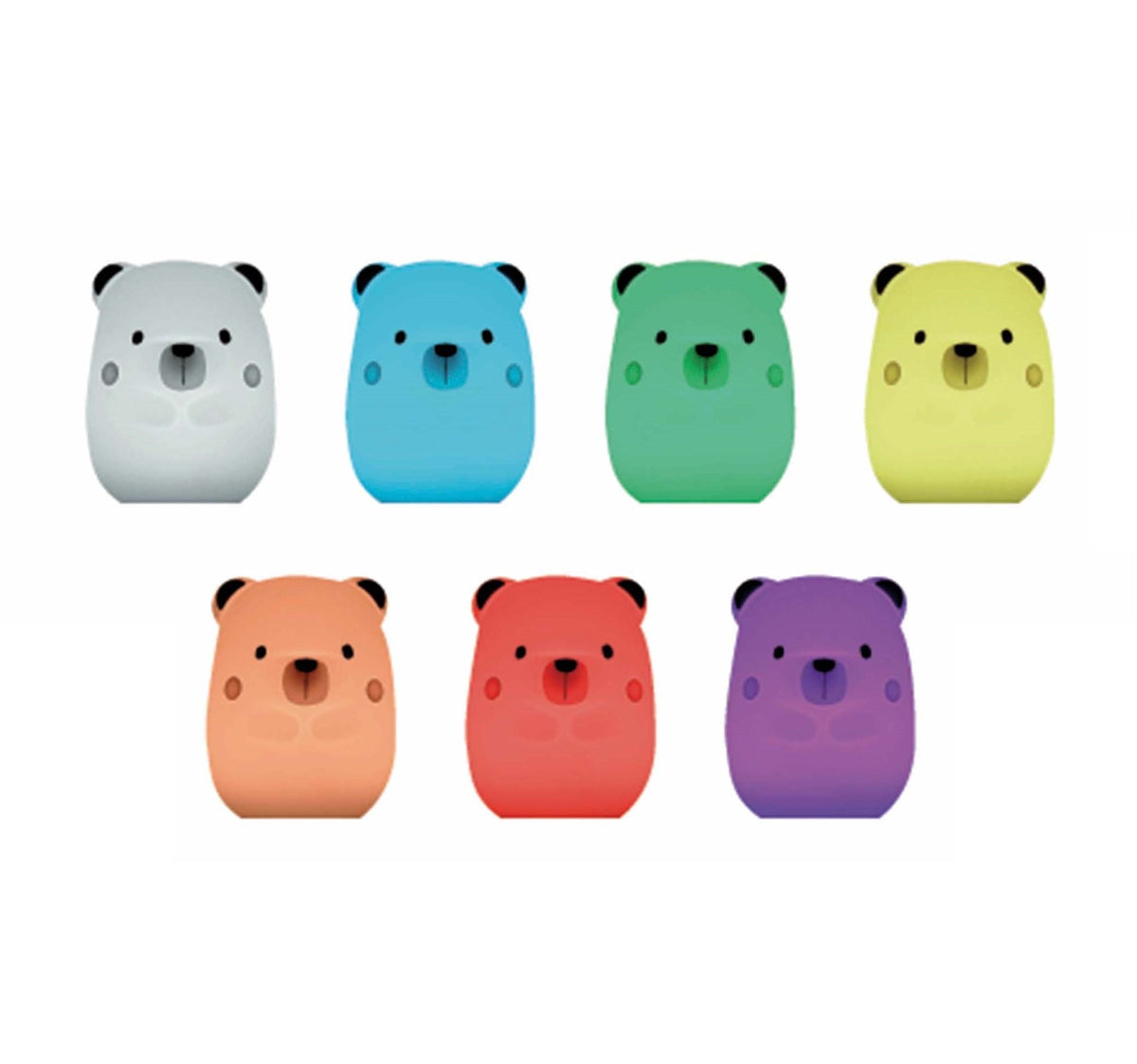 Jane Yum Bear Big Silicone Night Light – Rechargeable, Colour-Changing Sensory Lamp