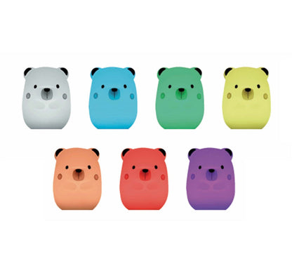 Jane Yum Bear Silicone Night Light – Multicolour Sensory Lamp for Babies