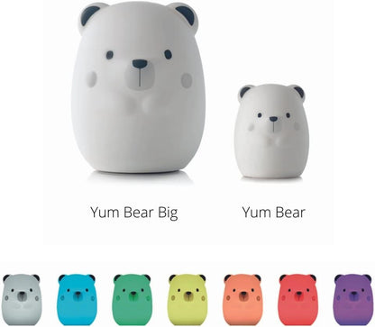 Jane Yum Bear Silicone Night Light – Multicolour Sensory Lamp for Babies
