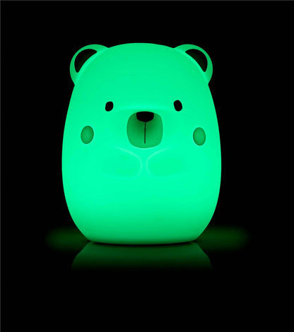 Jane Yum Bear Silicone Night Light – Multicolour Sensory Lamp for Babies