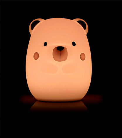 Jane Yum Bear Silicone Night Light – Multicolour Sensory Lamp for Babies