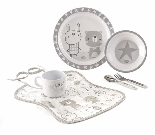 Jane 6-Piece Melamine Baby Crockery Set, Star