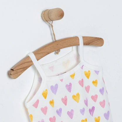 HelloBaby Baby Girl Rope Strap Bodysuit - Ecru