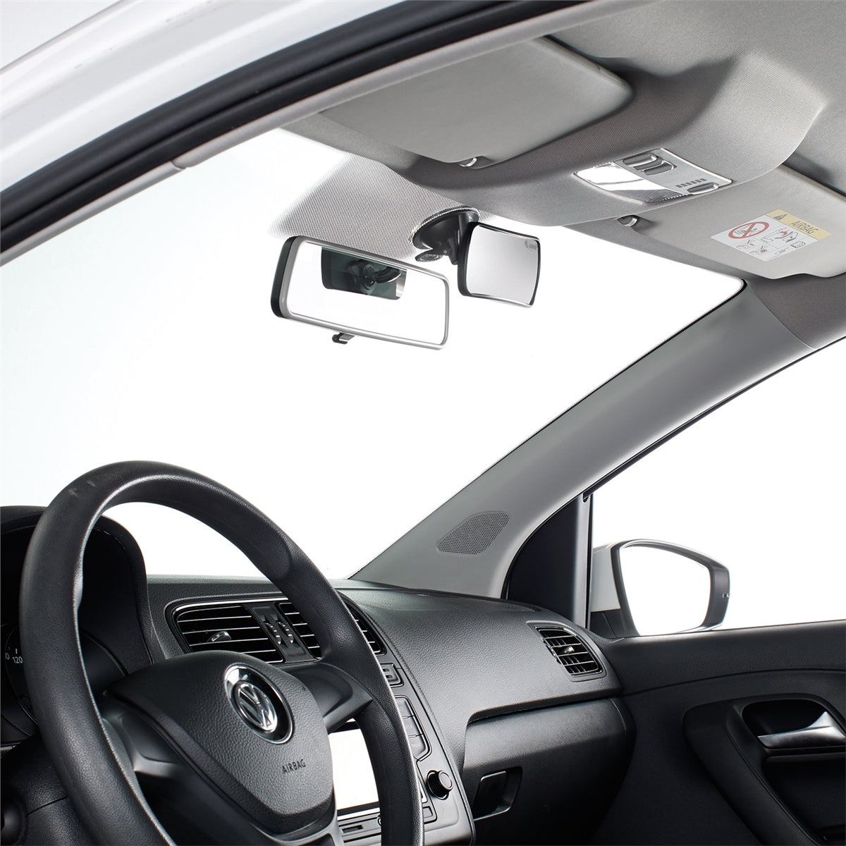 Rear-view Surveillance Mirror for the Driver with a 360° Swivel Body