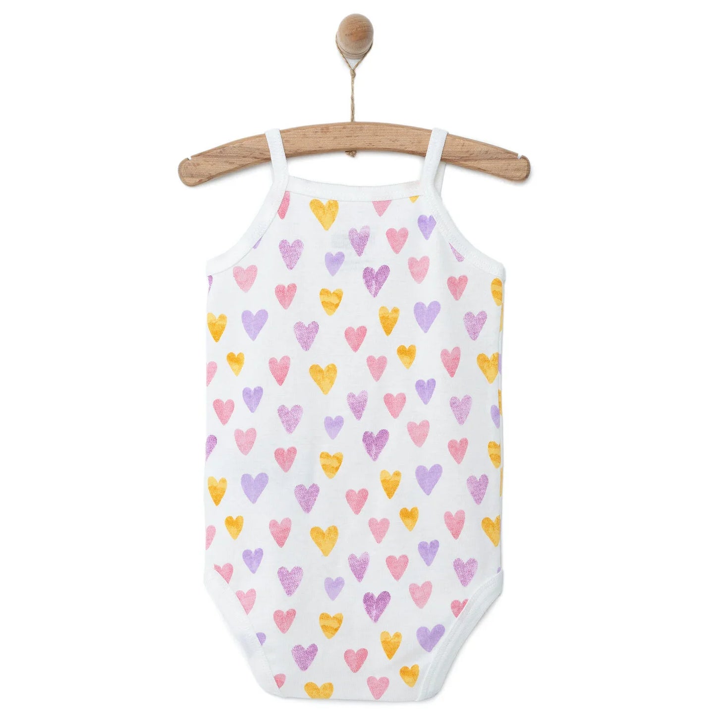 HelloBaby Baby Girl Rope Strap Bodysuit - Ecru