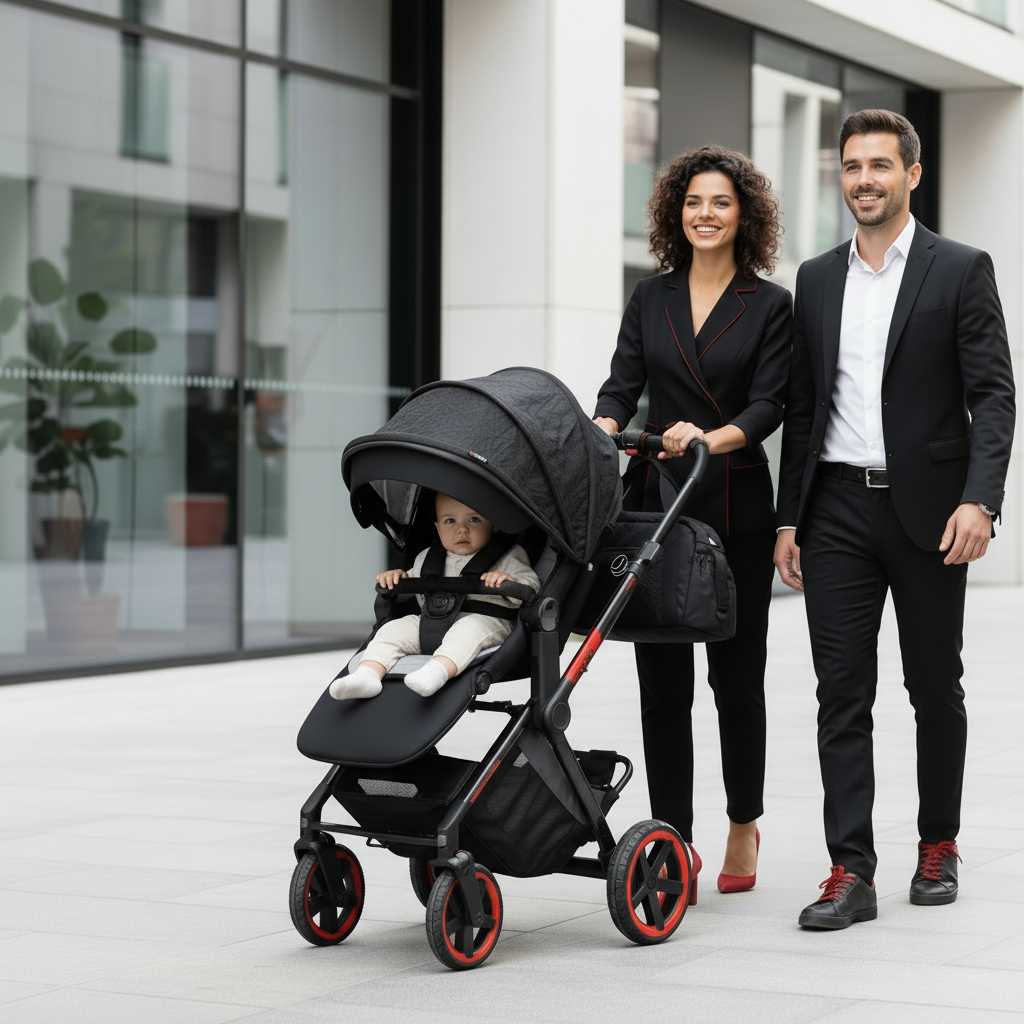 Jané Limited Edition Crosslight Pro Carbon 3in1 Travel System with Lie-Flat Kombibaby Car Seat