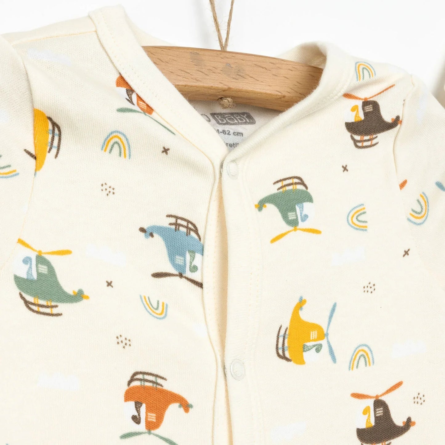 HelloBaby Baby Boy Jumpsuit-Body-Hat - Beige