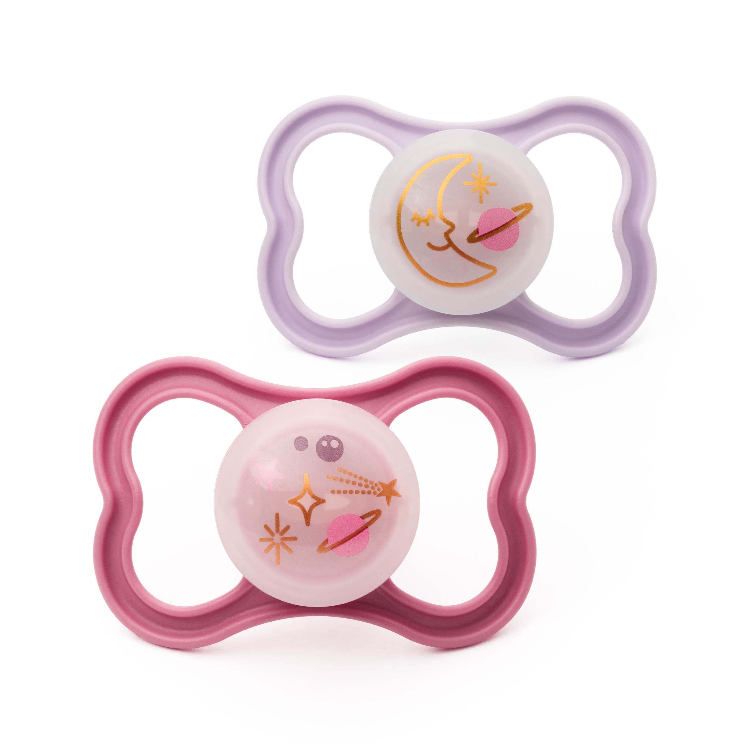 MAM Air Night Soother (6-18 Months) - Pink (Pack of 2)