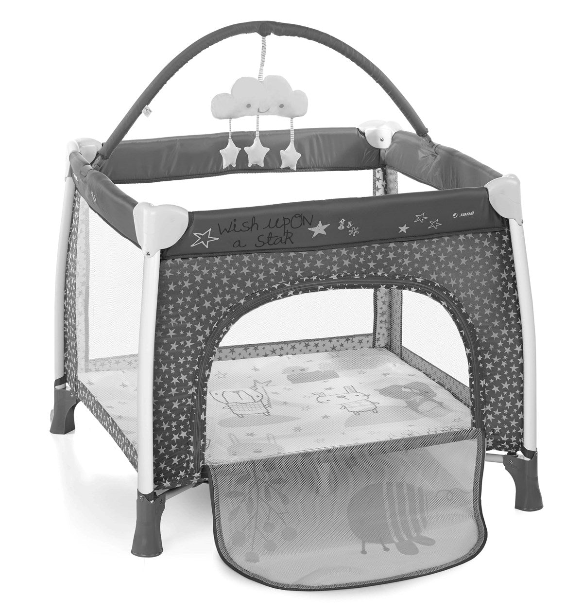 Jané Travel Fun Playpen with Toy Arch & Carry Bag – 0 to 3 Years, Star