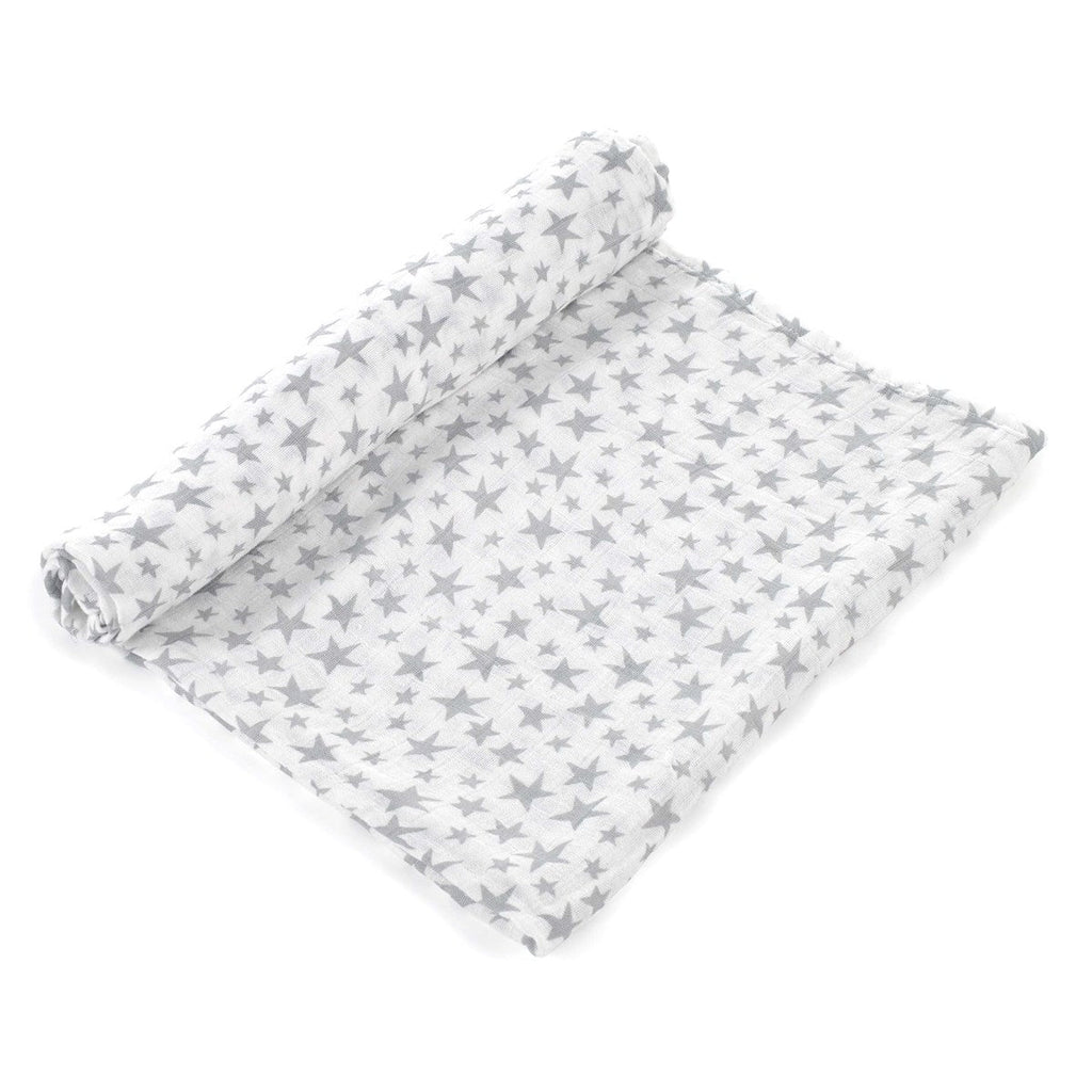 Extra Large Bamboo Muslin Cloths For Baby, 120 x 120 cm, star