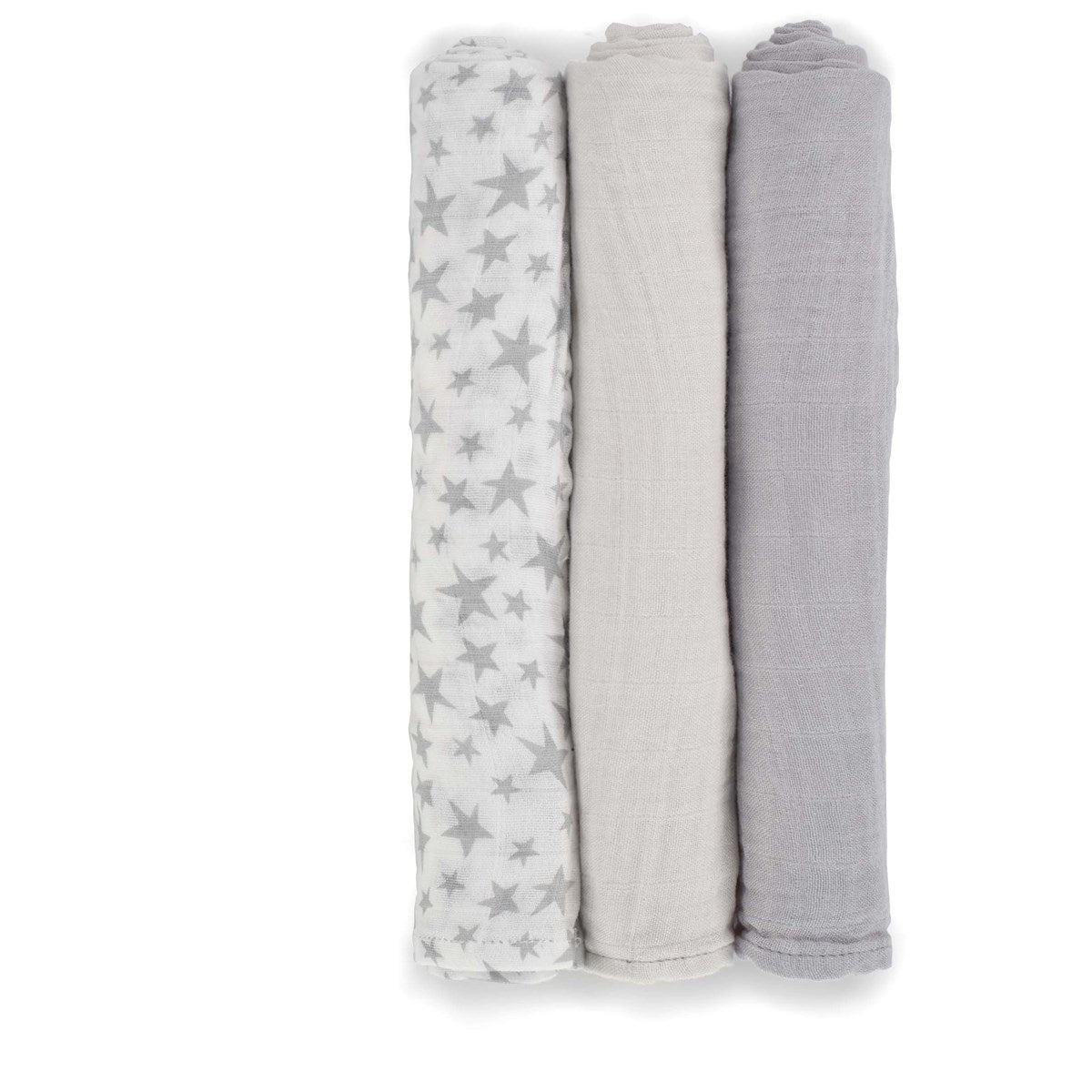 Large Bamboo Muslin Cloths For Baby, 80 x 80 cm (3-Pack), Star