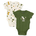 HelloBaby 2 Pack Dinosaur Print Short Sleeve Baby Bodysuits (1-3 Months to 2-3 Years)