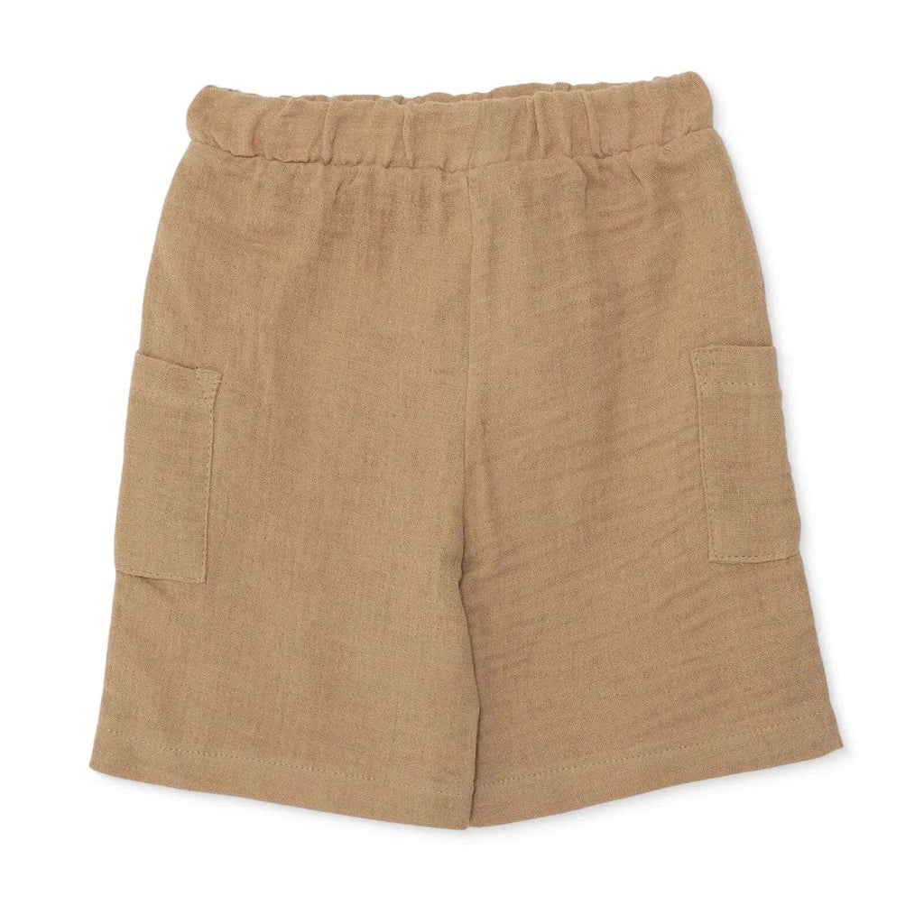 HelloBaby Boys Muslin Shorts - Brown