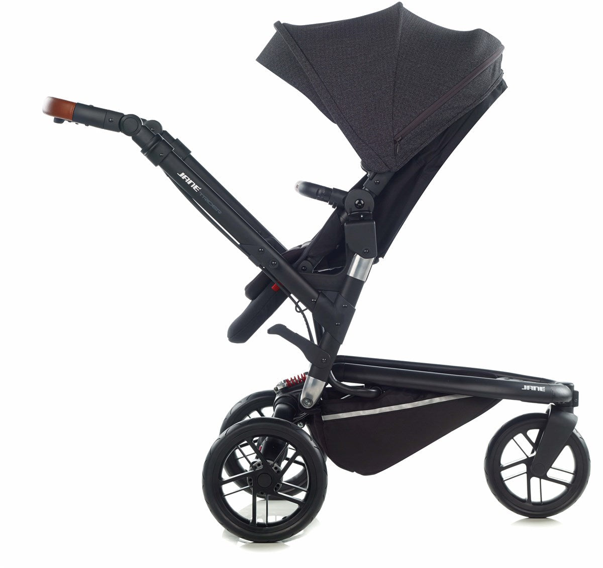 Jané Trider + Transporter Plus Carrycot, Cold Black