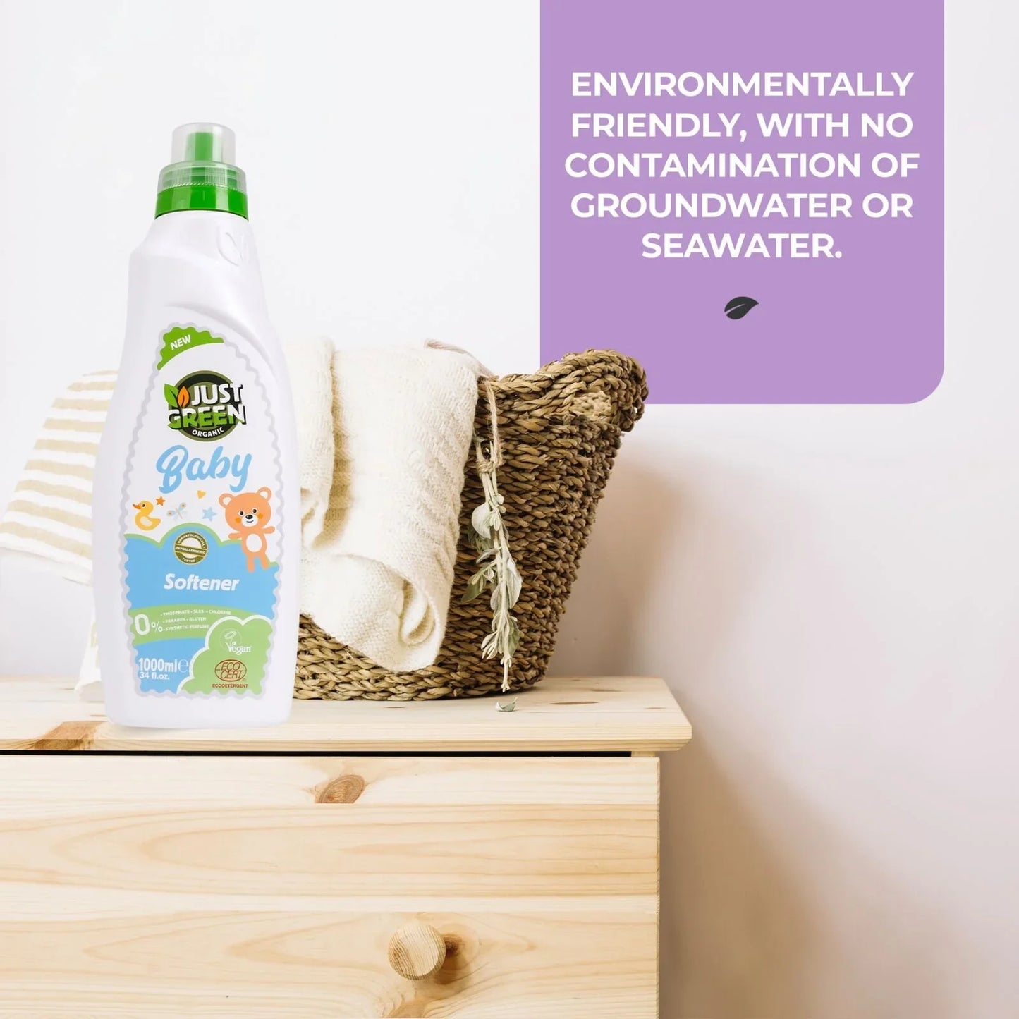 Just Green Organic Baby Laundry Softener 1000ml