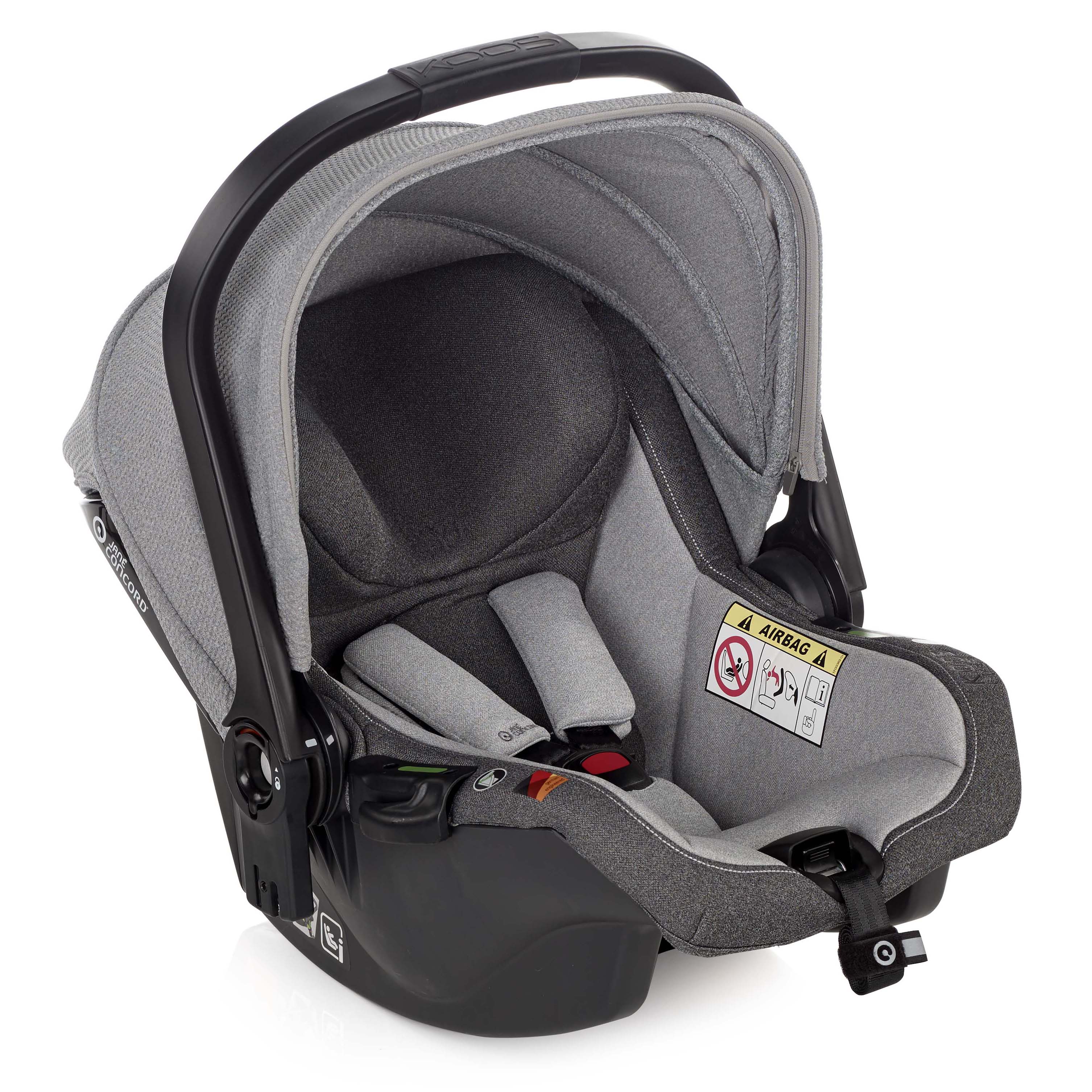 Jané Trider + Transporter Plus Carrycot, Cold Black