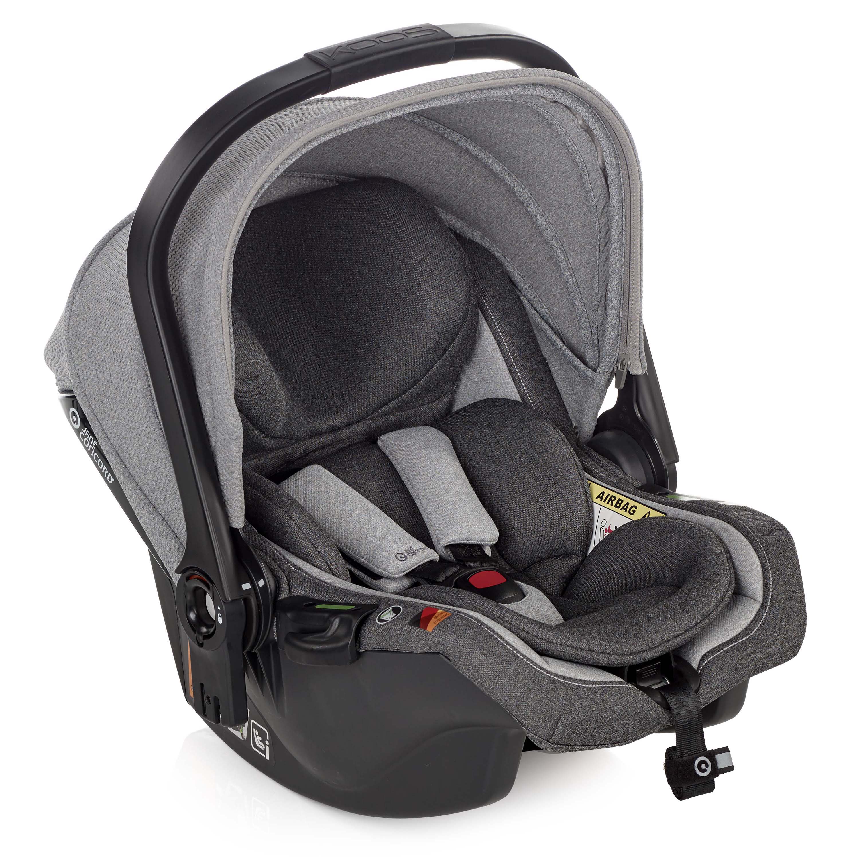 Jané Trider + Transporter Plus Carrycot, Black & Grey