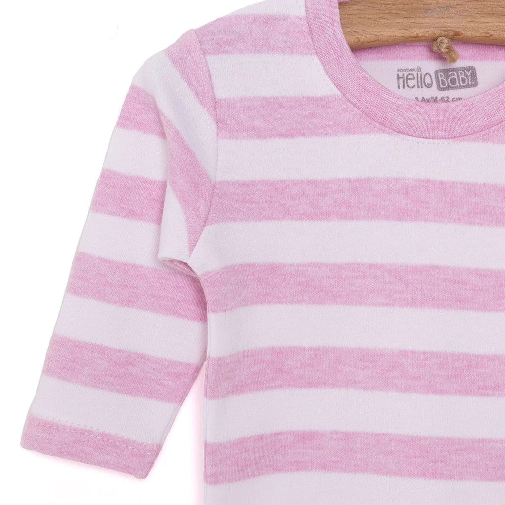 HelloBaby Unisex Sweatshirt-Footless Bottom - Light Pink