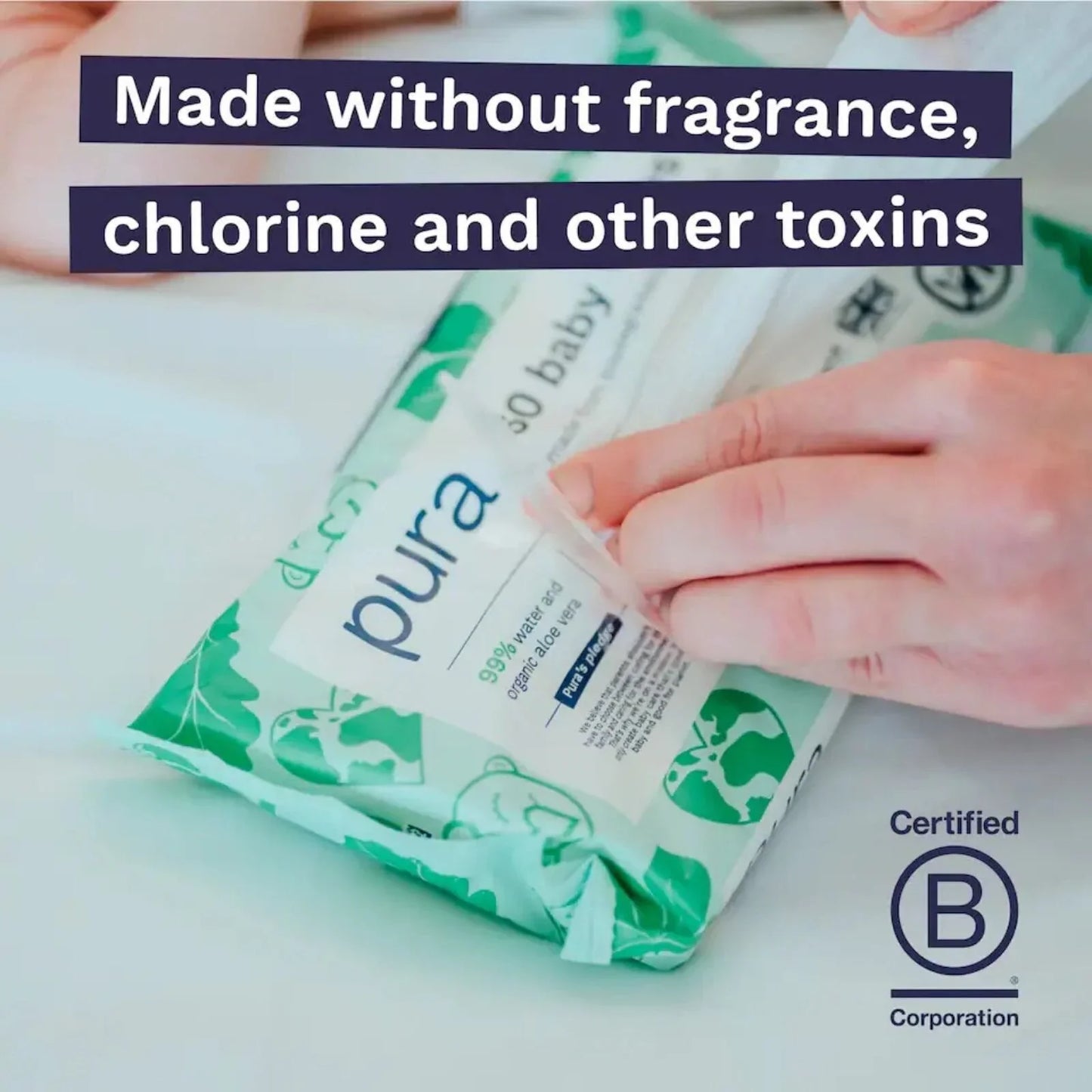 Pura Wipes Non-flushable 60 pcs