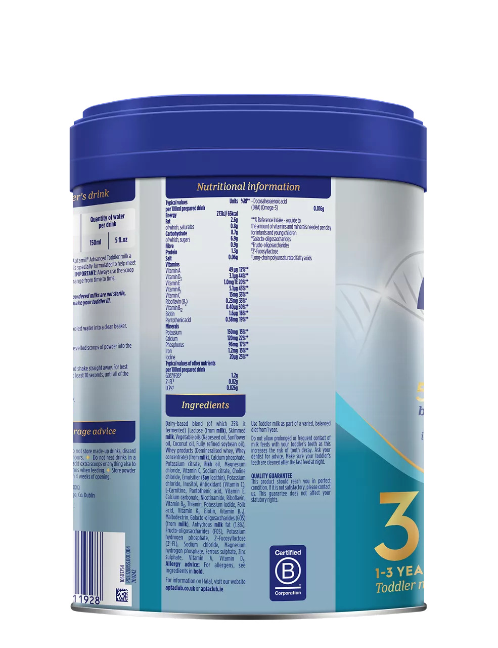 Aptamil Advanced 3 Toddler Milk Powder (1-3 years) - 800g