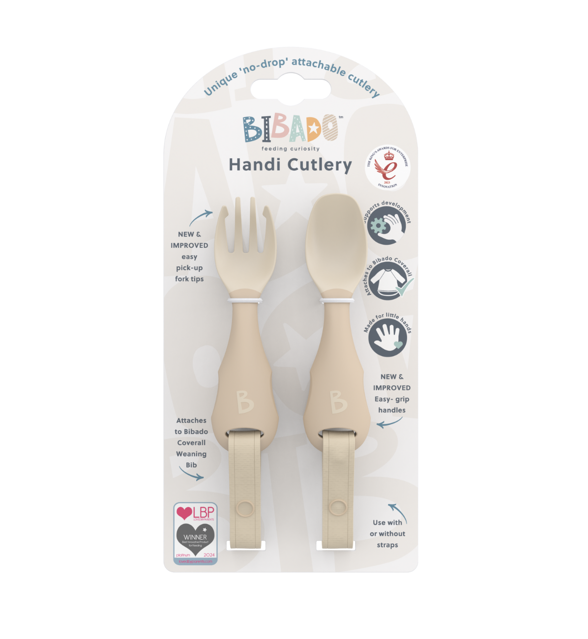 Bibado Handi Cutlery (Pack of Fork & Spoon) - Available in Blush/Dawn