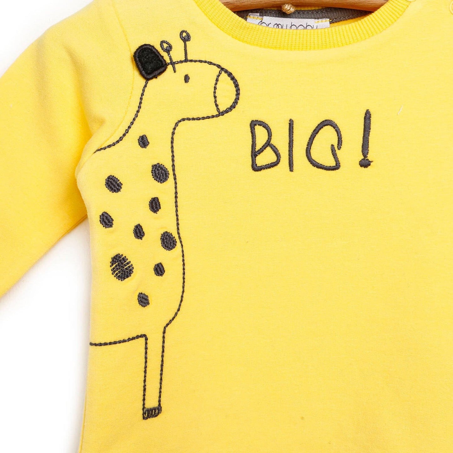For My Baby Newborn Wild  Sweatshirt-Panth - Yellow