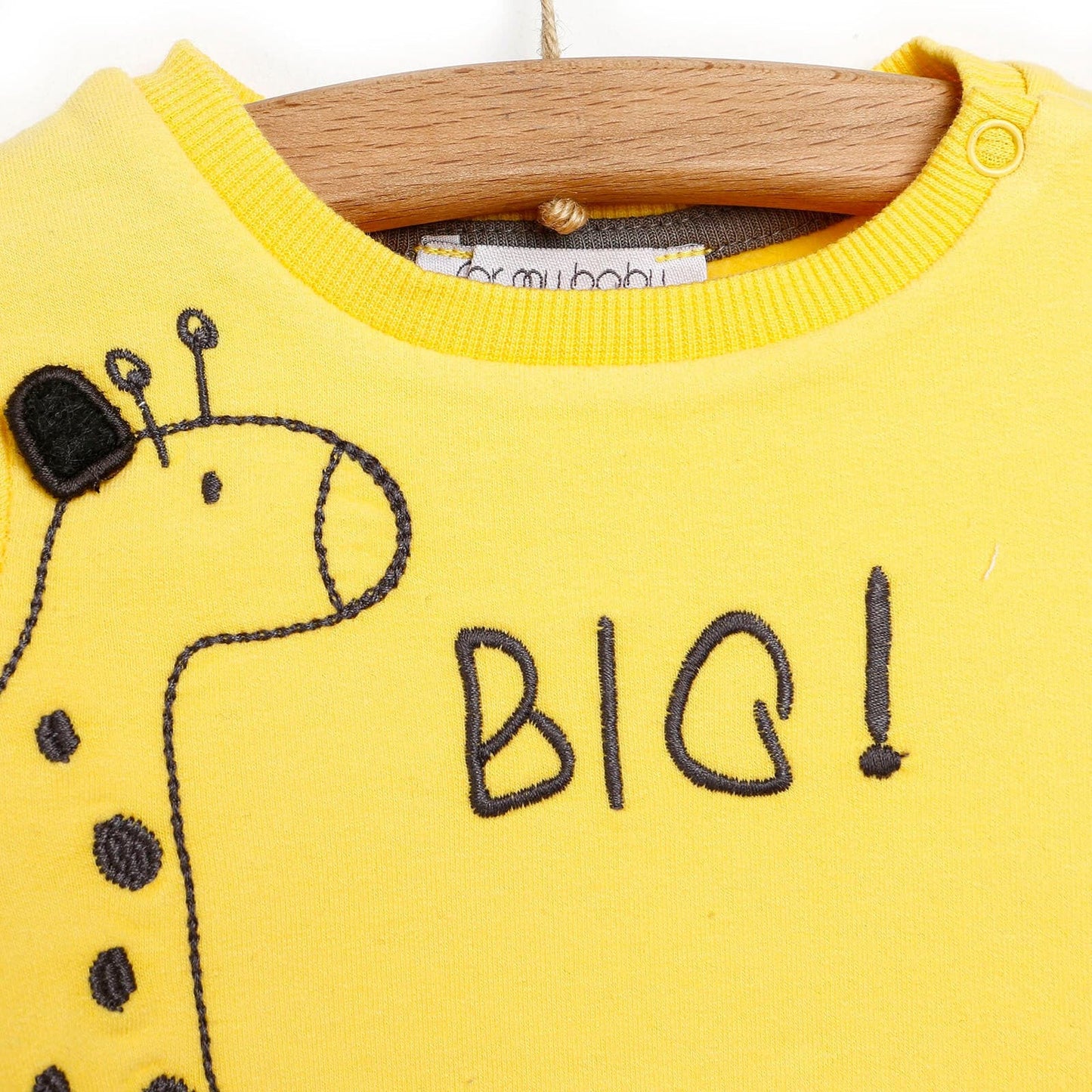For My Baby Newborn Wild  Sweatshirt-Panth - Yellow