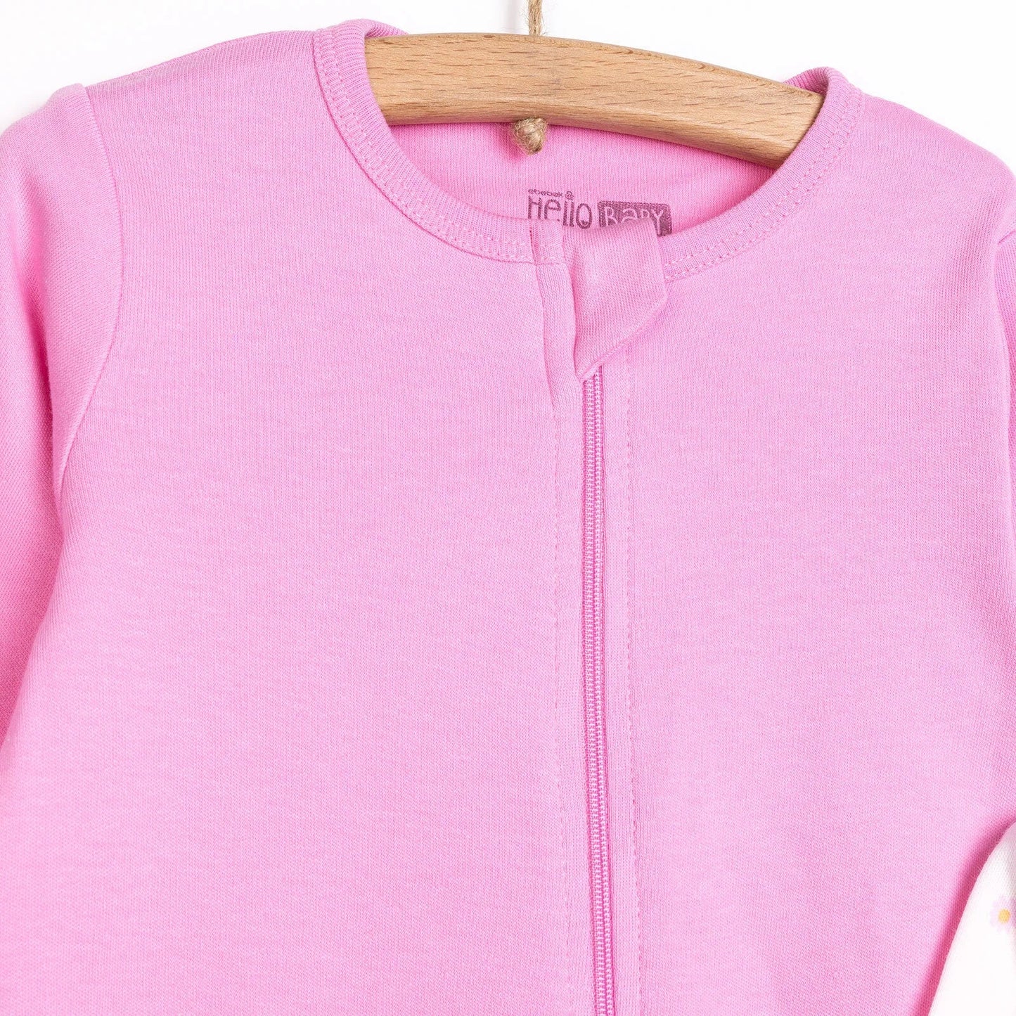 HelloBaby Newborn Girl Footed Jumpsuit - Pink